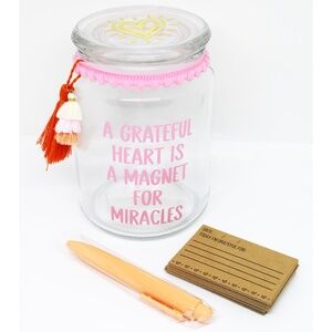 NEW Gratitude jar - pink and orange